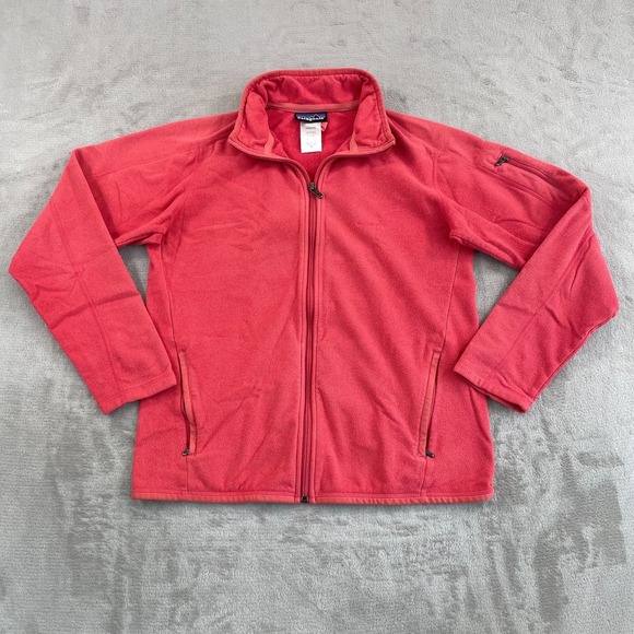 Patagonia Aravis Jacket in Poppy Fields Women Medium Fleece Full Zip GorpCore - Picture 6 of 10